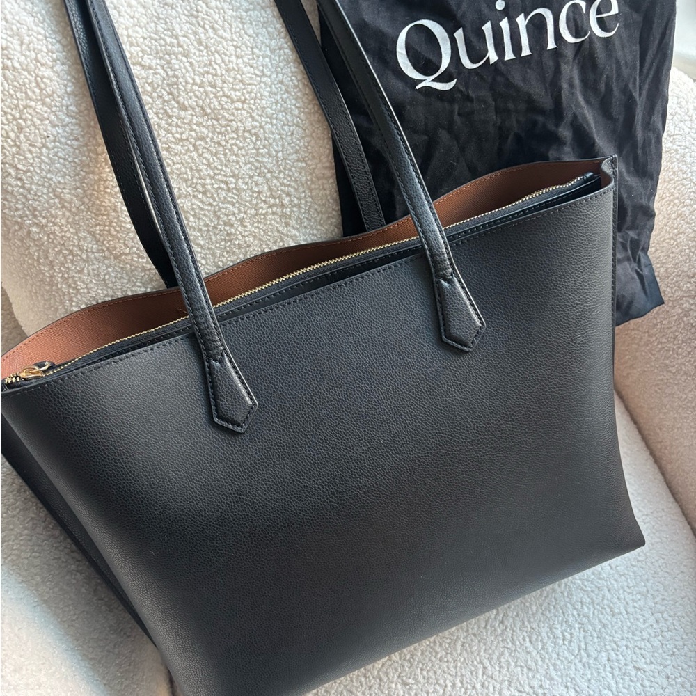 Quince Elegant Black Tote Bag
